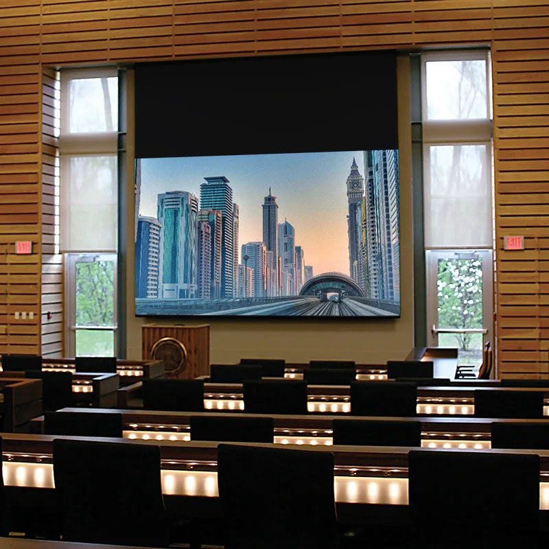 Draper Targa XL, 220", HDTV, Contrast Grey XH800E with Low Voltage Controller w/Plug & Play option Projector Screen