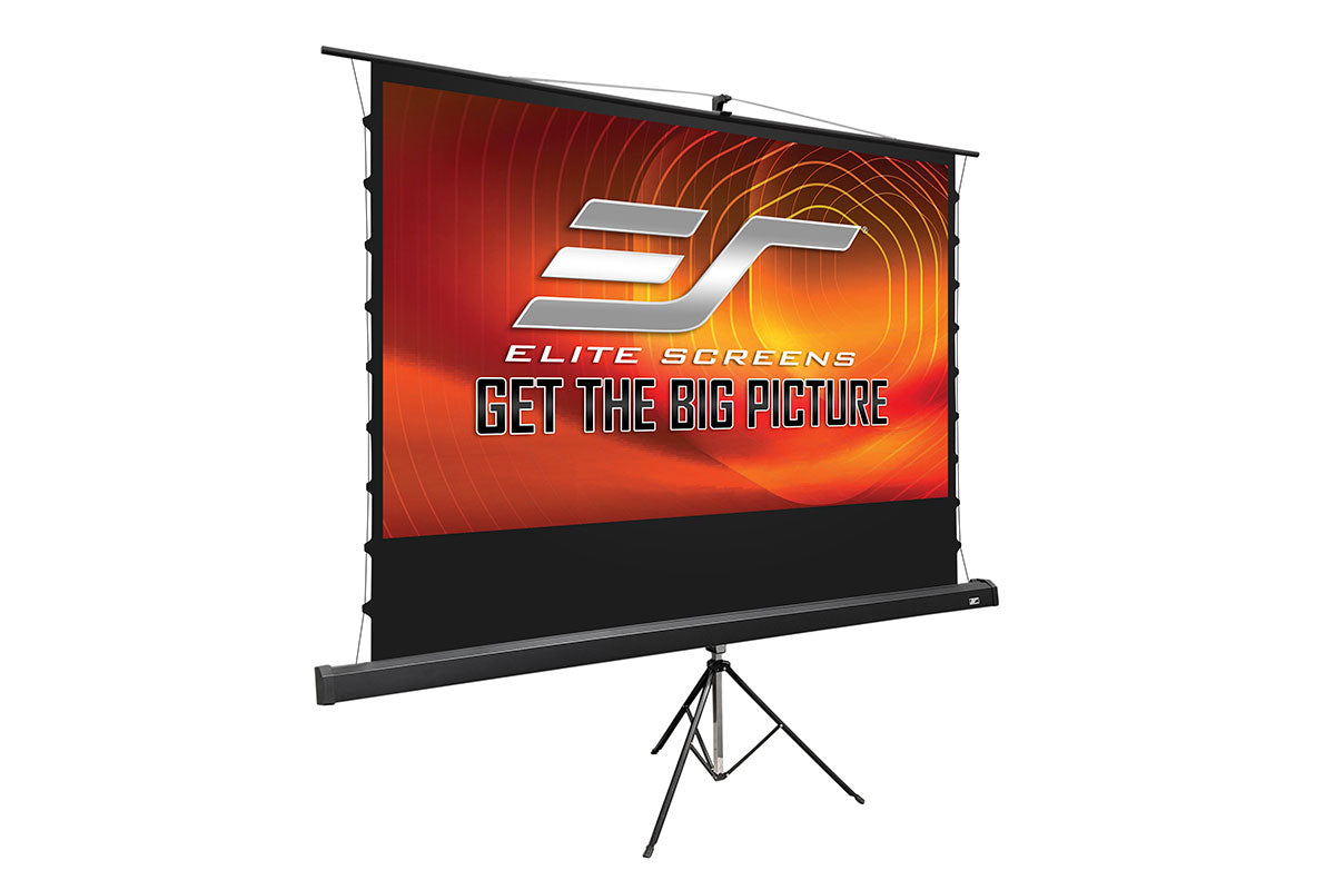 Elite Screens Tripod Tab-Tension CineGrey 5D Series, 103" Diag. 16:9, Ceiling Ambient Light Rejecting Tripod Pull-Up Portable Screen