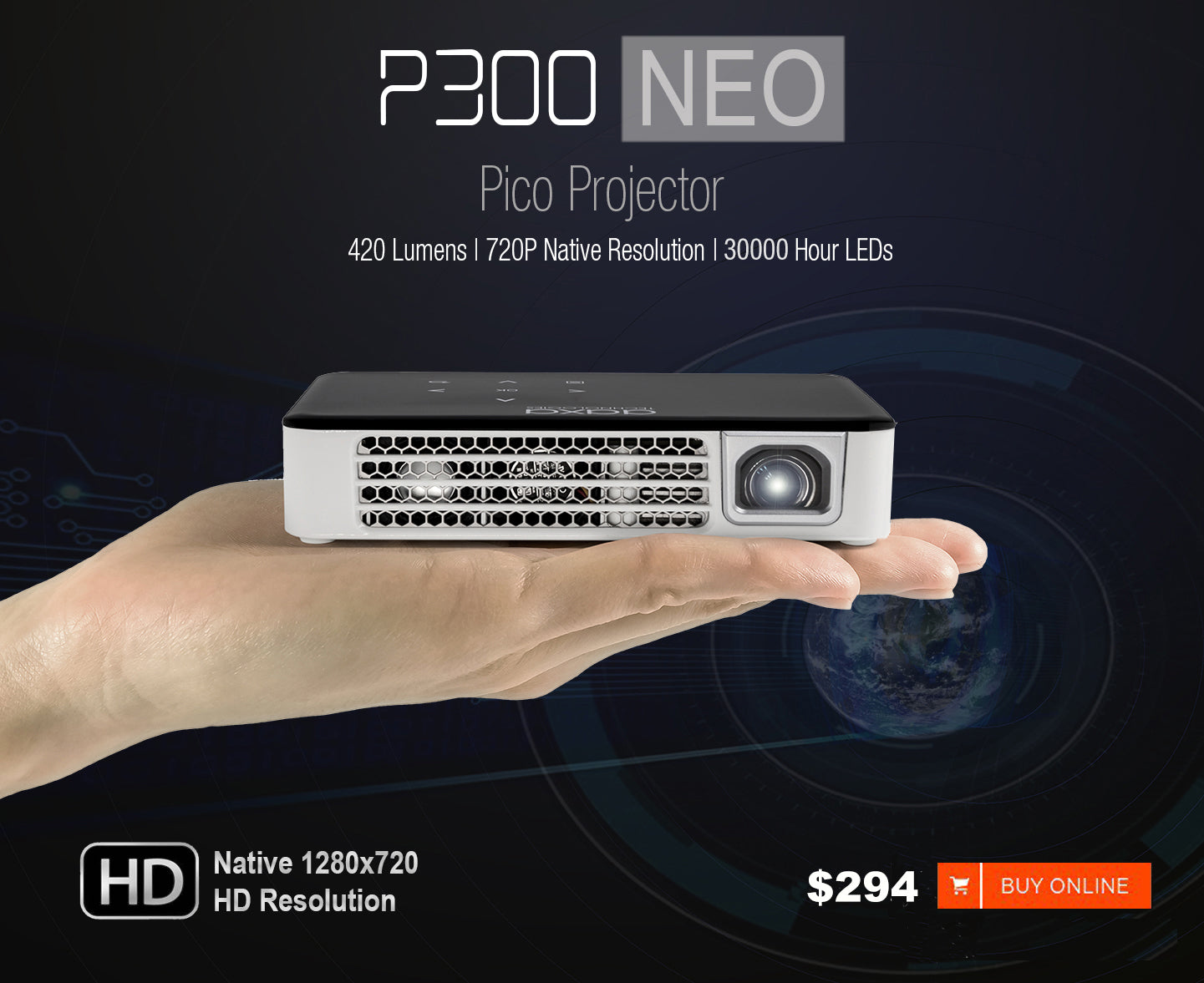 Aaxa Technologies P300 NEO Pico Projector