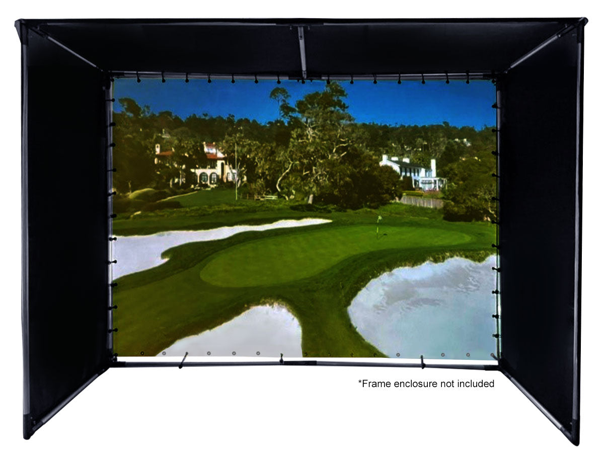 Elite Screens GolfSim DIY, 134" Diag, 10'x20' Impact Screen for Golf Simulation Screen with Grommets - Rolled