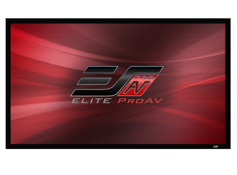 Elite ProAV Pro Fixed Frame Plus, 250" Diag. 16:9, Velvet Covered Large-Venue Fixed Frame Commerical Projection Screen, PFV250H-PLUS