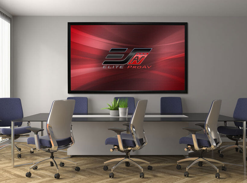 Elite ProAV Pro Fixed Frame, 164" Diag. 16:9, Matte Black Frame Finish, Commercial Fixed Frame Projection Screen, PF164RX2