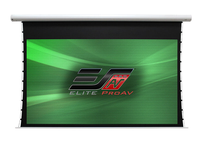 Elite ProAV Saker Tab-Tension 2, 100" Diag. 16:9, Electric Motorized Tab-Tensioned Projection Screen, SKT100XHW2-E12