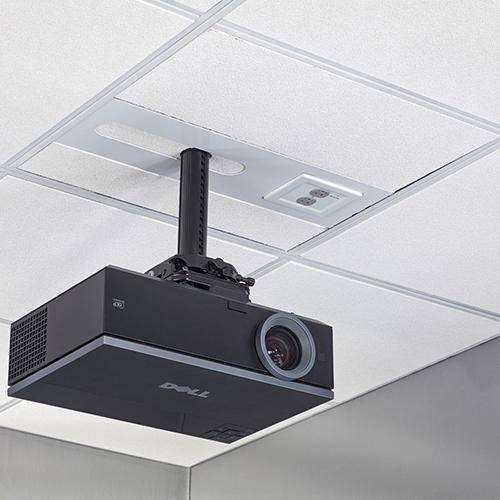 Chief Suspended Ceiling Projector System with 2-Gang Filter & Surge - Black
