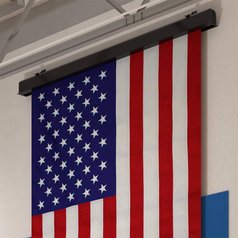 Draper Patriot American Flag, VERTICAL - 18' x 12', 110 V