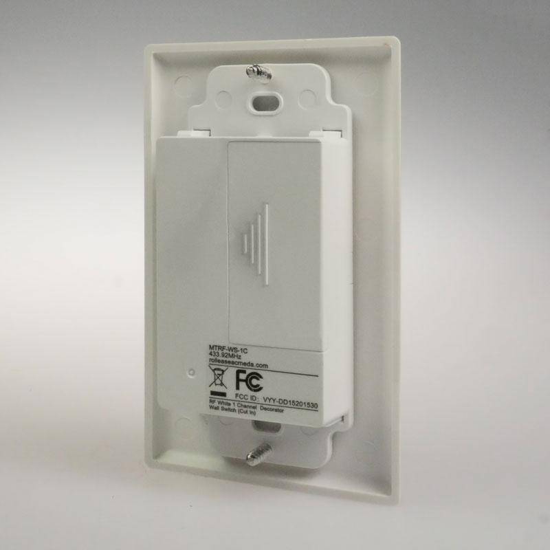 Draper RF 1 Channel Wall Switch (cut in), cover plate not included, 3" x 2" - White, 110 V