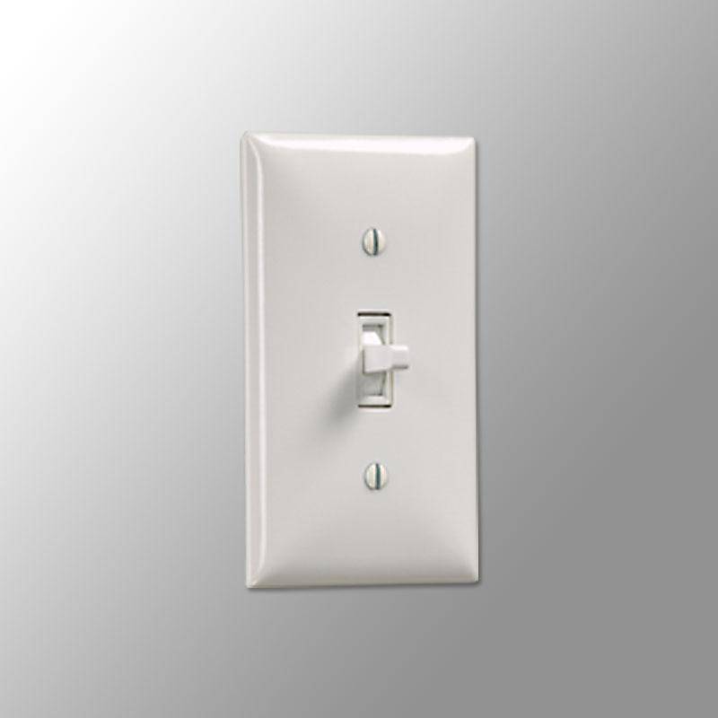 Draper Wall Switch SS-1R , 110 V - White