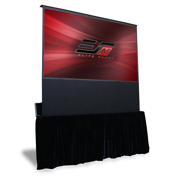 Elite ProAV Kestrel Stage, 100" Diag. 16:9, Portable Stage Electric Motorized Floor-Rising Projection Screen, FE100H-TC