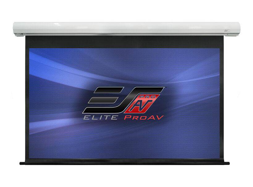 Elite ProAV Saker, 100" Diag. 16:9 with 24" Drop, Electric Motorized Drop Down Projection Screen, SK100XHW-E24
