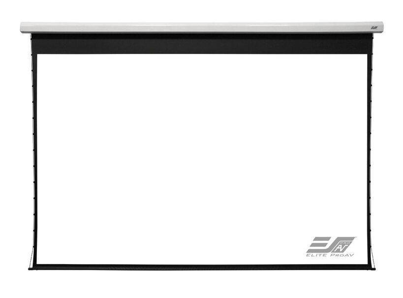 Elite ProAV Tension Pro, 200" Diag. 16:9, Tab-Tensioned Electric Motorized Drop Down Projection Screen, TP200XWH2