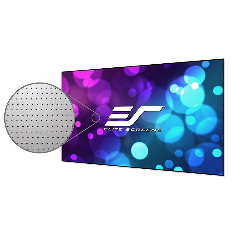 Elite Screens Aeon CineGrey 3D® AT 110" Diag. 16:9, Sound Transparent Screen Celing Ambient Light Rejecting (CLR®/ALR) Fixed Frame EDGE FREE® Projection Screen, AR110H-ATD3
