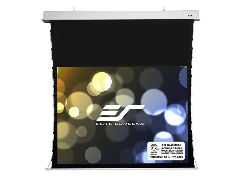 Elite Screens Evanesce Tab-Tension 95" Diag. 2.35:1, Tensioned In-Ceiling Projection Projector Screen, ITE95C-E30