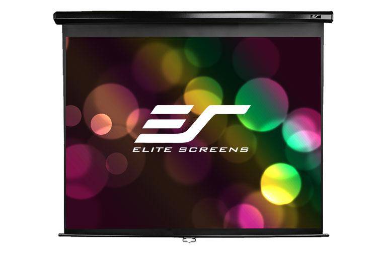 Elite Screens Manual  100" Diag. 16:9, Pull Down Manual Projector Screen with AUTO LOCK, Movie Home Theater 8K 4K Ultra HD 3D Ready, 2-YEAR WARRANTY, M100UWH