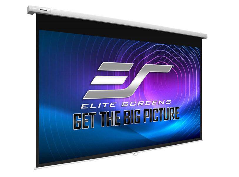 Elite Screens Manual SRM Pro 100" Diag. 16:9, Manual Slow Retract Projector Screen, 8K 4K Ultra HD 3D Ready, 2-YEAR WARRANTY, M100HSR-PRO