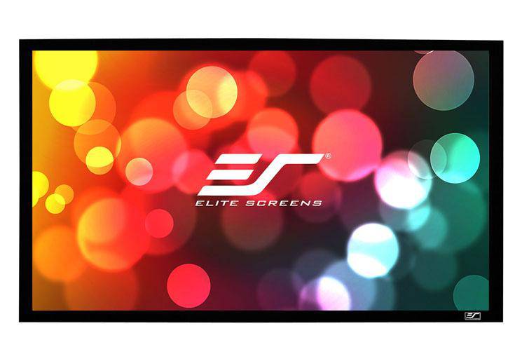 Elite Screens Sable Frame 2  100" Diag. 16:9, Active 3D 4K Ultra HD Ready Fixed Frame Home Theater Projection Projector Screen, ER100WH2