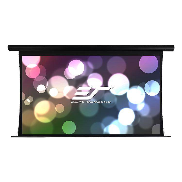 Elite Screens Saker Tab-Tension AcousticPro UHD 110" Diag. 16:9, 4K/8K Ultra HD Electric Motorized Sound Transparent Perforated Weave Drop Down Front Projector Screen, SKT110UH-E24-AUHD