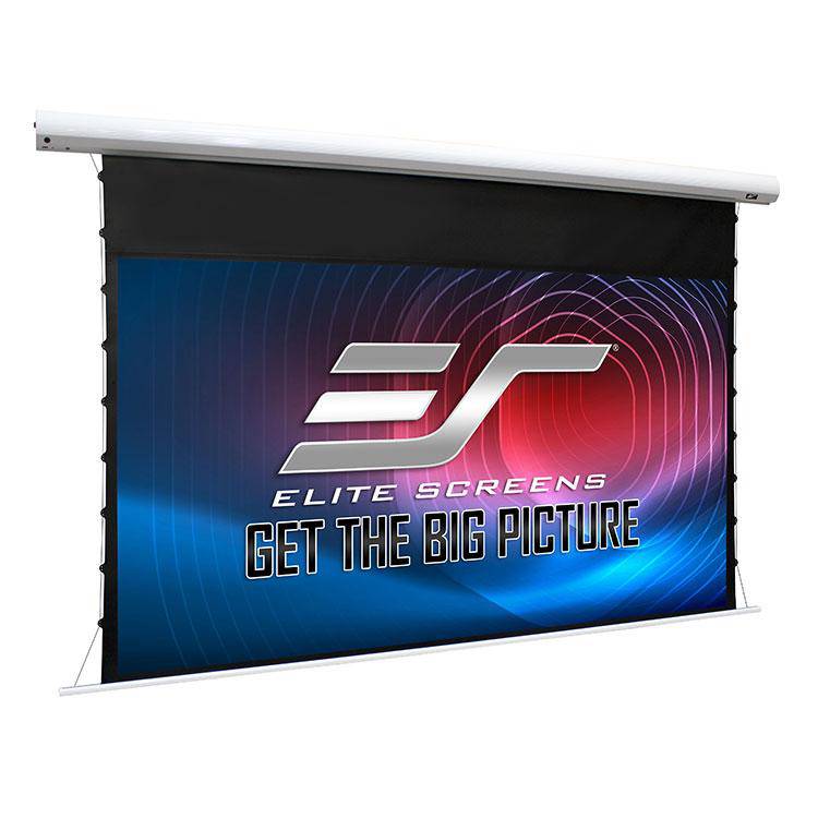 Elite Screens Saker Tab-Tension CLR® 2, 103" Diag. 16:9, 4K/8K Ultra HD Ready, Ceiling/Ambient Light Rejecting Electric Motorized Wall Ceiling Projector Screen, SKT103H-CLR2