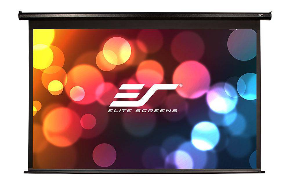 Elite Screens Spectrum AcousticPro UHD 100" Diag. 16:9, Moiré-Free Electric Motorized Sound Transparent Perforated Weave 4K Ready Drop Down Projector Screen ELECTRIC100H-AUHD