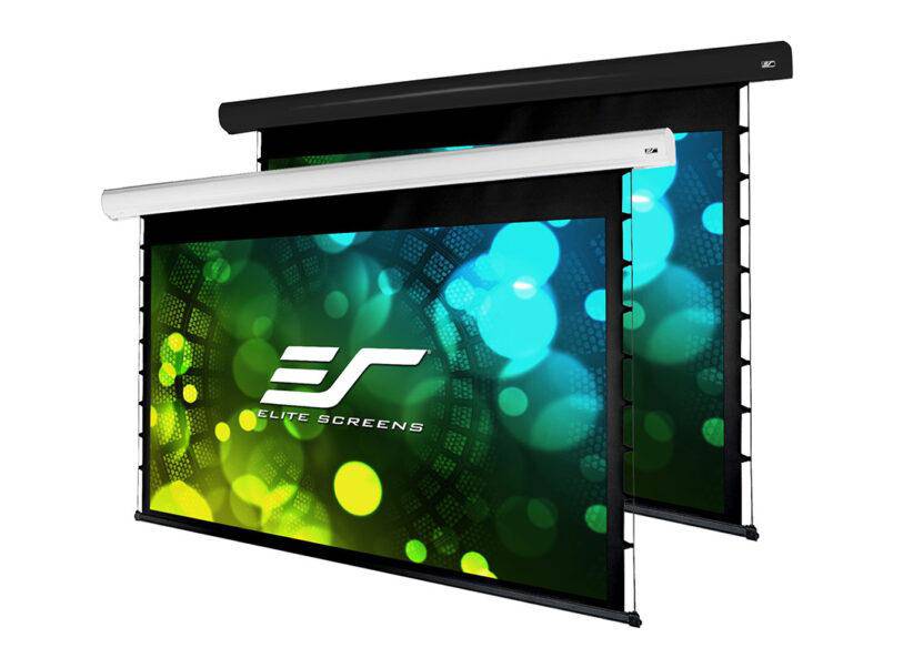 Elite Screens Starling Tab-Tension 2, 100" Diag. 16:9, 12" Drop, Tensioned Electric Motorized Projector Screen, STT100UWH2-E12
