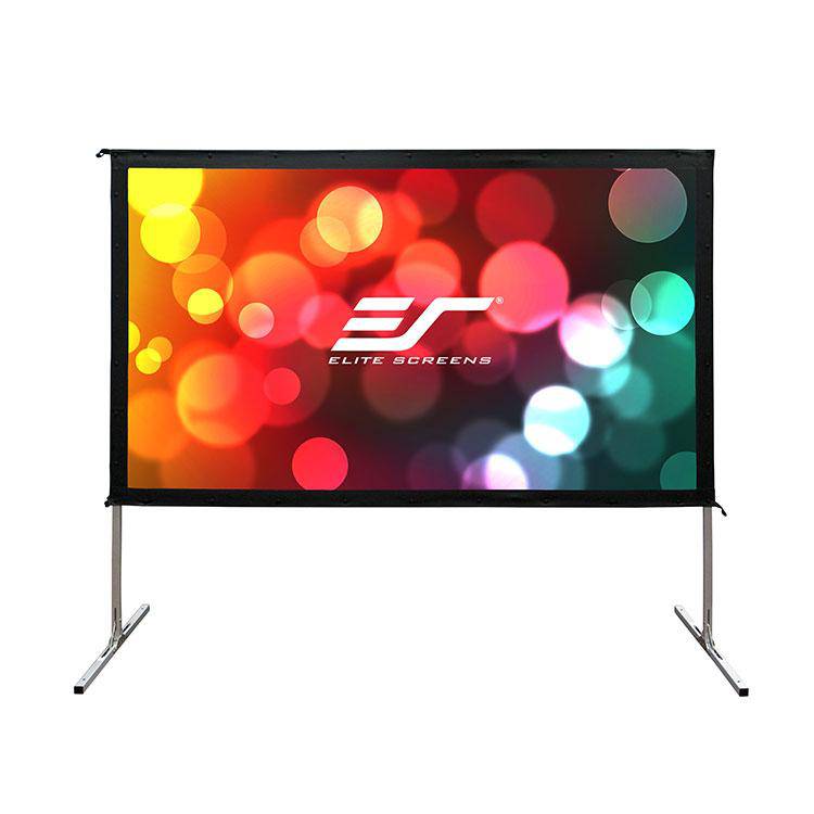 Elite Screens Yard Master 2, 100 inch Outdoor Projector Screen with Stand 16:9, 8K 4K Ultra HD 3D Portable Fast Folding Movie Theater Cinema Indoor 100" Diag. Foldable Rear Projection Screen, OMS100HR3