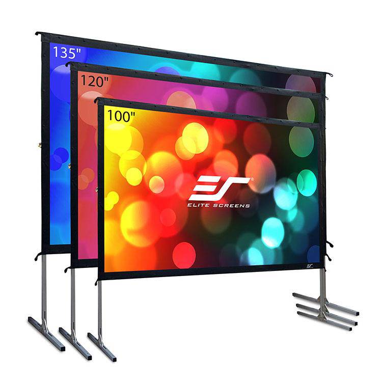 Elite Screens Yard Master 2, 90 inch Outdoor Projector Screen with Stand 16:9, 8K 4K Ultra HD 3D Fast Folding Portable Movie Theater Cinema 90" Diag. Indoor Foldable Easy Snap Projection Screen, OMS90H2