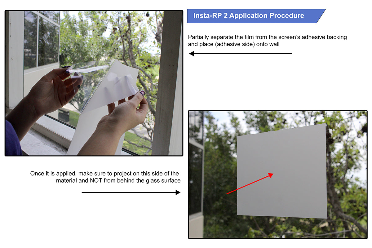 Elite Screens Insta-RP 2, 123" Diag. 16:9, Self-Adhesive Rear Projection Screen Film, IRP123H2
