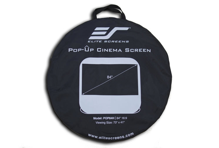 Elite Screens Pop-up Cinema Portable Outdoor Fast Folding Projector Screen Self Standing 84" Diag. 16:9 Ultra Light Weight Movie Theater Cinema Quick Collapsible Projection Screen w/ Carrying Bag POP84H